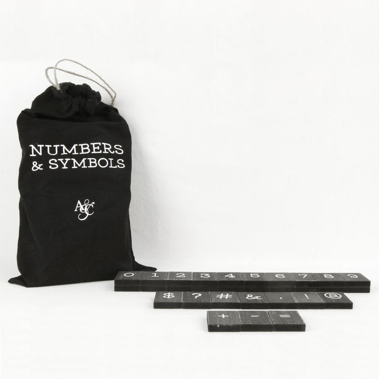 Numbers & Symbols For Black Letterboard
