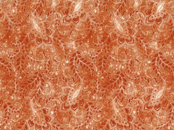 Oasis Fabrics - 118' Classic - Tonal Floral, Orange