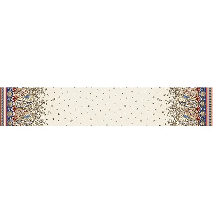 Oasis Fabrics - Paisley Story - Double Border, Red