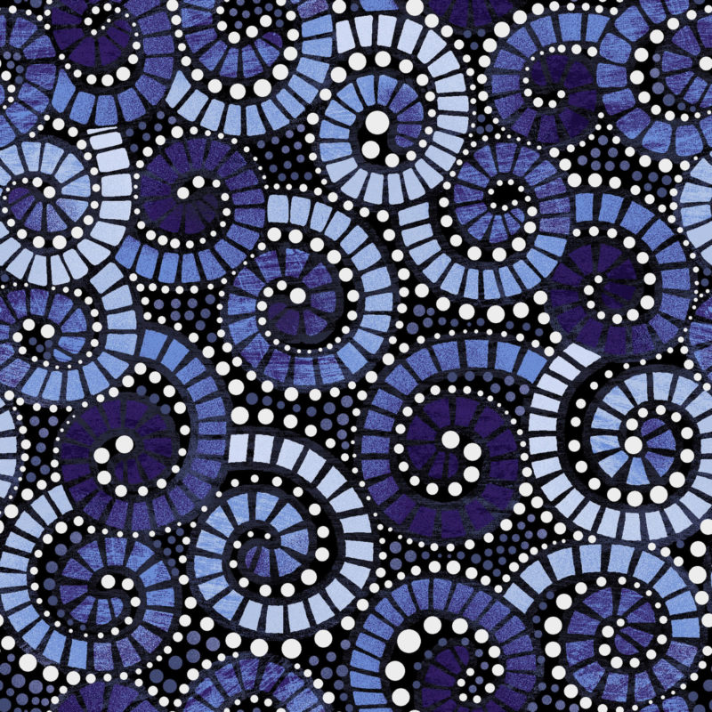 Oasis Fabrics - Way Under - Waves, Blue