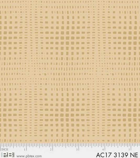 P & B Textiles - Apple Cider 17 - Grid, Tan