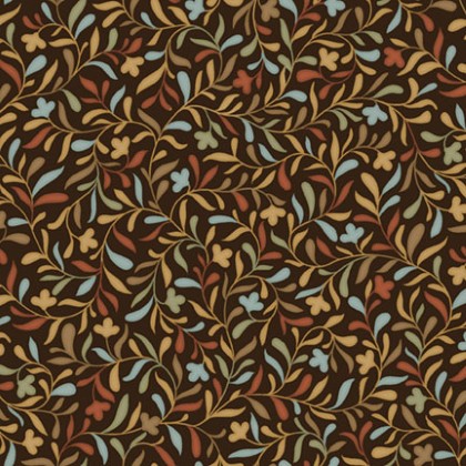 P & B Textiles - Autumn Homestead - Allover Vines, Black