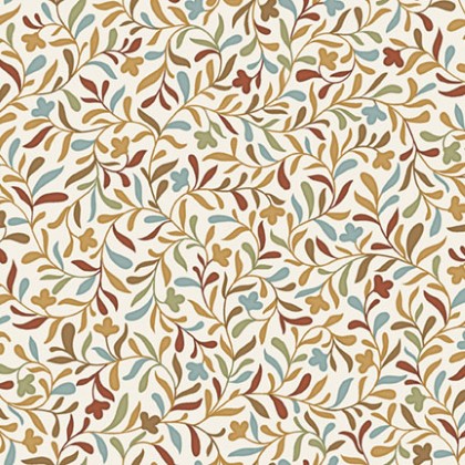 P & B Textiles - Autumn Homestead - Allover Vines, Ecru