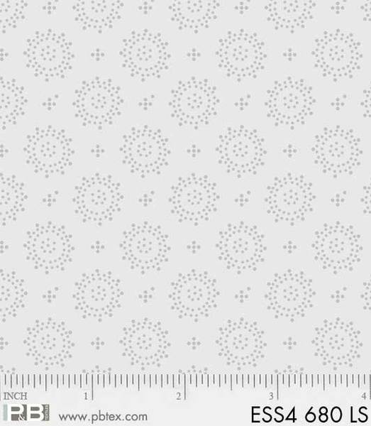 P & B Textiles - Bear Essentials 4 - Dots Geo, Light Silver