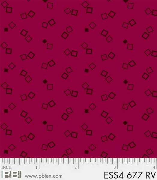 P & B Textiles - Bear Essentials 4 - Double Boxes, Red Violet