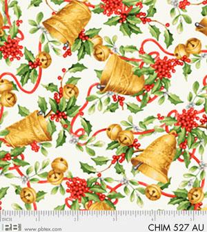 P & B Textiles - Christmas Chimes - Bells, White