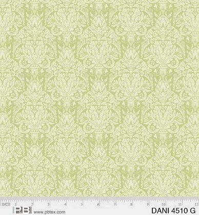 P & B Textiles - Daniella - Damask, Green