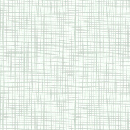 P & B Textiles - Dream Drifters - Cross Hatching, White/Mint