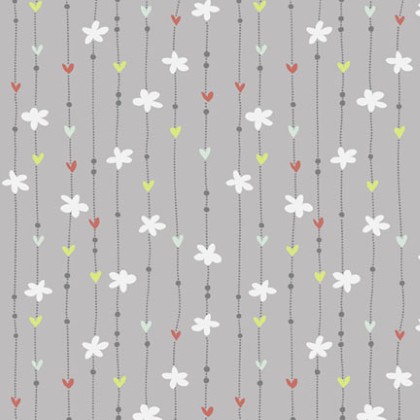 P & B Textiles - Dream Drifters - Dotty Striped Motifs, Silver