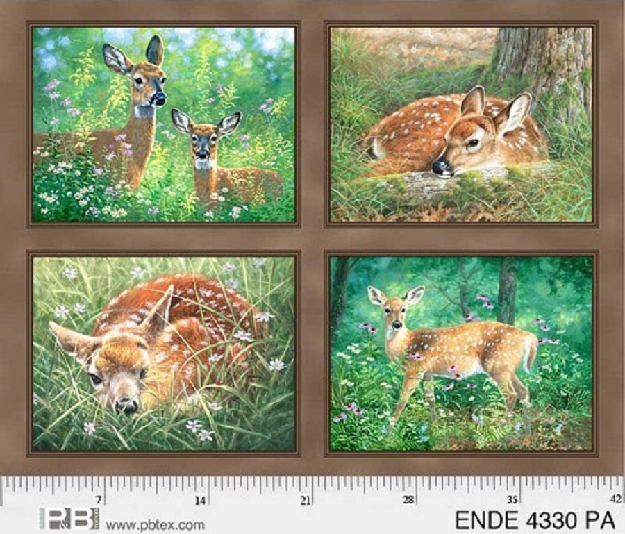 P & B Textiles - Endeering - 36' X 42' Deer Panel