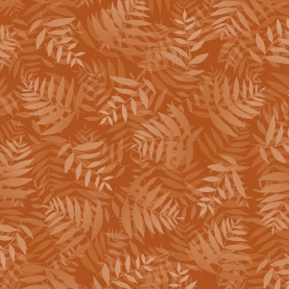 P & B Textiles - Fablewood - Tonal Foliage, Orange