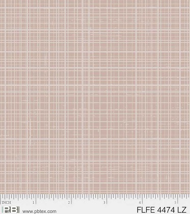 P & B Textiles - Flowers & Feathers - Plaid Texture, Taupe