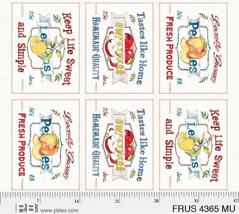 P & B Textiles - Fruit Stand - 36' Fruit Panel (Placemat), Multi