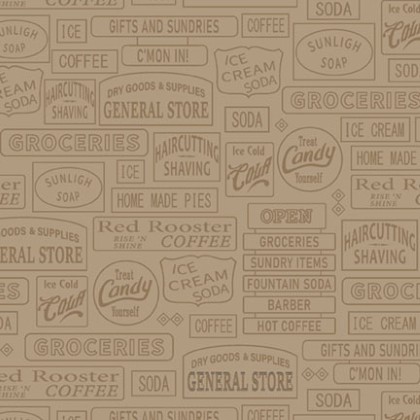 P & B Textiles - General Store - Signage Linework, Neutral