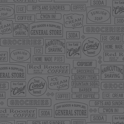 P & B Textiles - General Store - Signage Linework, Slate