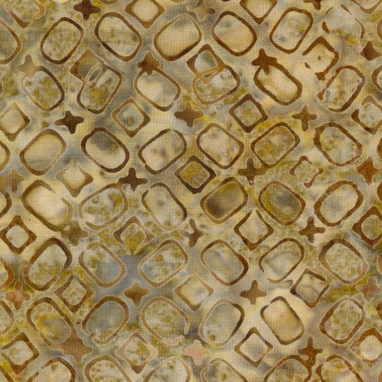 P & B Textiles - Kaleidoscope Batiks - Blocks, Brown
