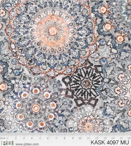P & B Textiles - Kashmir Kaleidoscope - Kaleidoscope, Gray