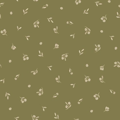 P & B Textiles - Novella - Dainty Sprig Toss, Green