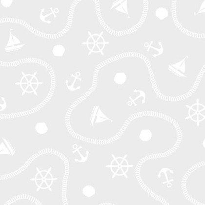 P & B Textiles - Ramblings By The Sea - Sailor's Delight, White on White