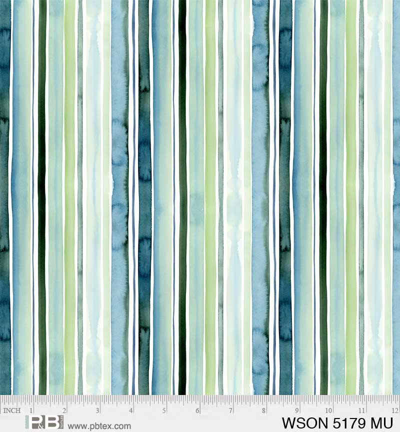 P & B Textiles - Whisper Song - Stripes, Multi