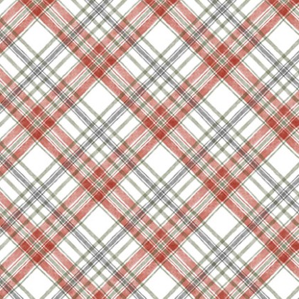 P & B Textiles - Woodland Whispers - Christmas Plaid, Multi