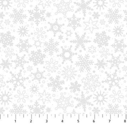 Patrick Lose - Basically Black & White - Silver Metallic Snowflakes, White