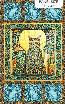 Patrick Lose - Klimty Cats - 27' x 43' Nouveaux Panel, Multi