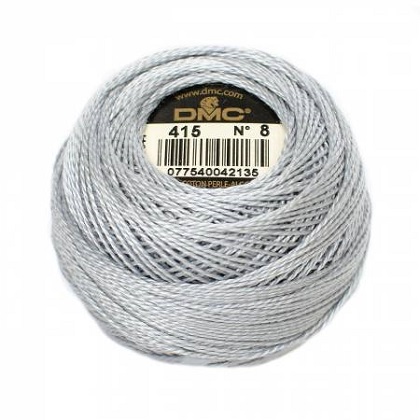 Pearl Cotton Balls - Size 8 Thread - Pearl Gray