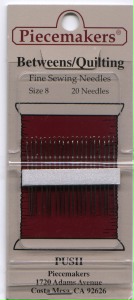 Piecemakers Needles - Quilting - Size 8 - 20 Count