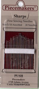 Piecemakers Needles - Sharps - Assorted Sizes 5 - 10