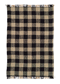 Placemat - Burlap Check, Black