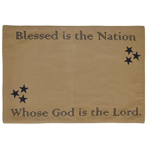 Placemat - Westport Stencil, Blessed Is The Nation