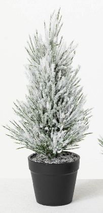 Potted Tree - Flocked Pine 11'