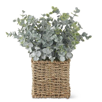 Powdered Eucalyptus in Woven Basket