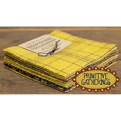 Primitive Gatherings #1 Wool - 10 - 5' Squares - Goldstar