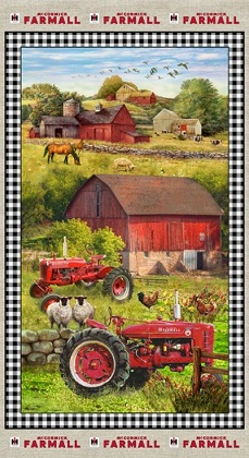 Print Concepts - Farmall Prints - 24' Farmall Tractor Panel, Tan
