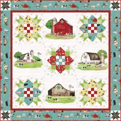 Quilt Kit - Riley Blake Spring Barn Panel Quilt - Boxed Kit