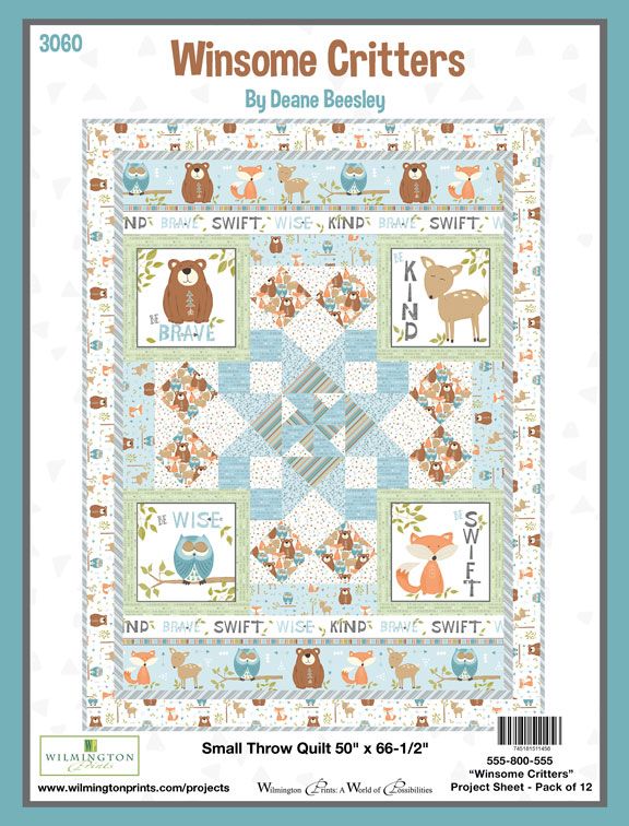 Quilt Kit - Winsome Critters by Wilmington Prints (Small Throw)