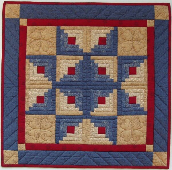 Quilt Wall Hanging Pattern - Log Cabin Star