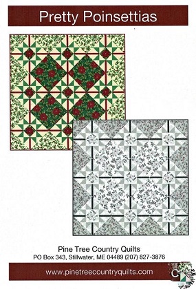 Quilting Pattern - Pretty Poinsettias Table Topper 44 ½' x 44 ½'