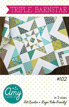 Quilting Pattern - Triple Barnstar - In 2 Sizes