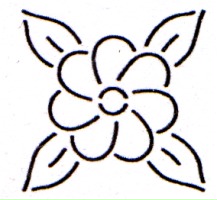 Quilting Stencil - Flower - 6" Square