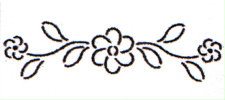 Quilting Stencil - Flower Border - 11" x 3"