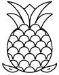 Quilting Stencil - Pineapple - 5.5" X 8"