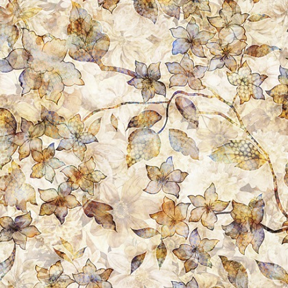 Quilting Treasures - 108' Got Your Back - Tonal Floral, Antique