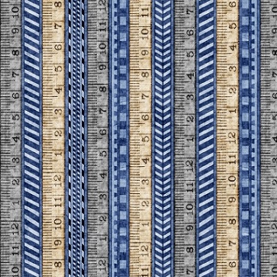 Quilting Treasures - A Little Handy - Tape Measure, Blue