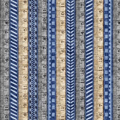 Quilting Treasures - A Little Handy - Tape Measure, Blue