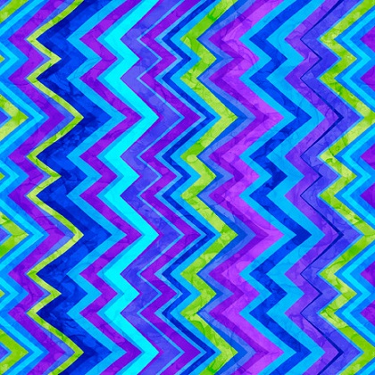Quilting Treasures - Ambiance - Chevron, Perwinkle