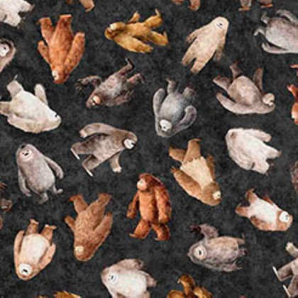 Quilting Treasures - Bigfoot - Bigfoot Toss, Charcoal