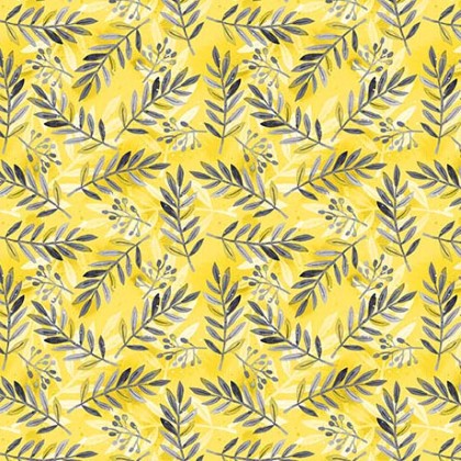 Quilting Treasures - Blissful Blooms - Sprigs, Yellow